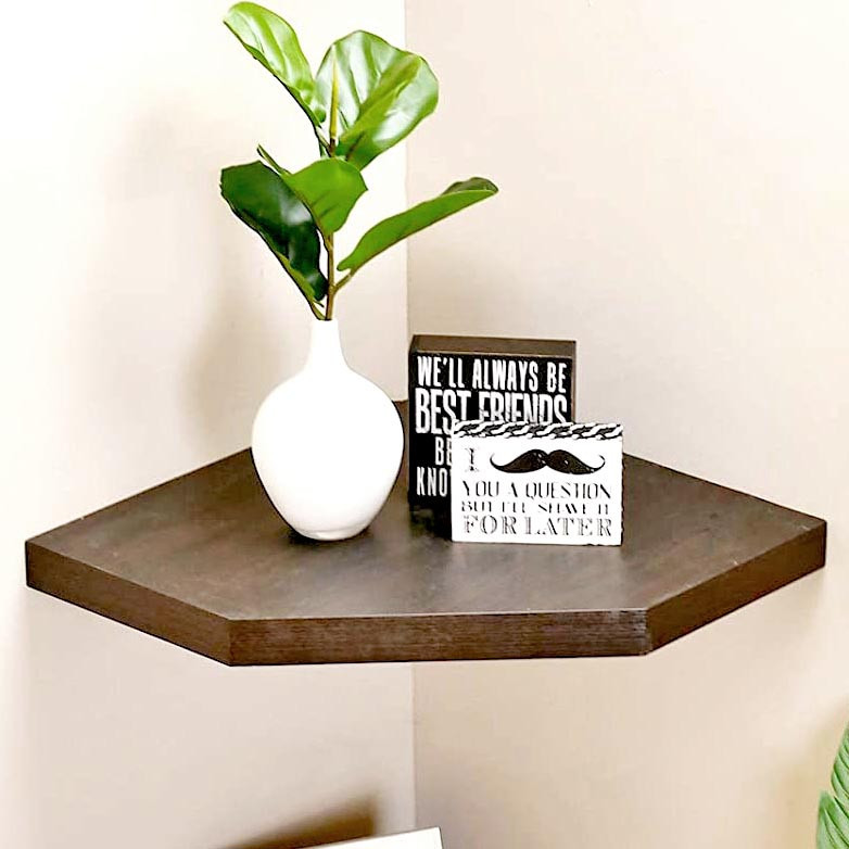 Угловая настенная полка 