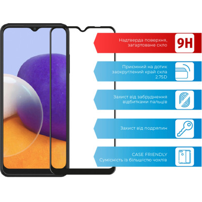 Стекло защитное ACCLAB Full Glue Samsung A22 (1283126512551) Винница - изображение 2