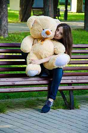 М'яка  іграшка плюшевий ведмедик, Плюшевий ведмідь Томии 100 см Бежевий Тернопіль