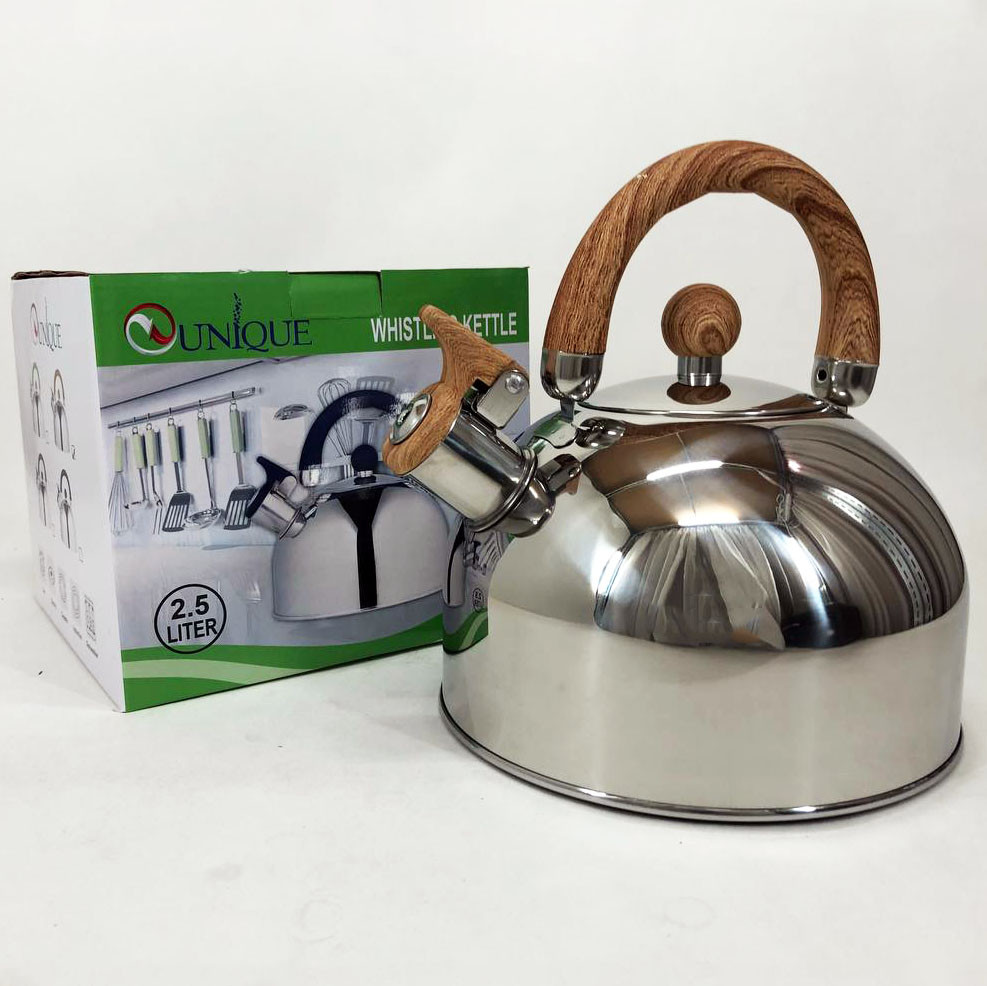 Кухонный чайник с ручкой и свистком, Обычный чайник на газовую плиту со свистком с тяжелым дном GY-20 Львов - изображение 10