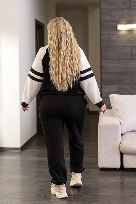 Прогулянковий костюм у спортивному стилі "Marvin" | Норма і батал Чорний, 46-48 Київ - фото 2