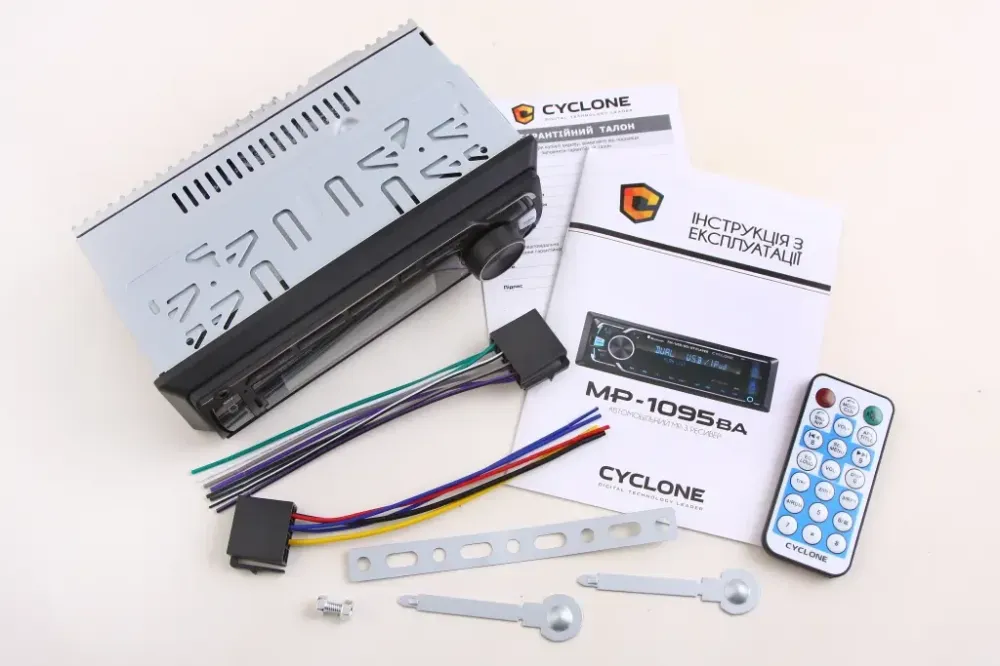 Автомагнітола Cyclone MP-1095 BA RGB BT/USB+USB Charge/MicroSD/ISO/доп. розєм /ПДУ/Eway Link Вінниця - фото 2