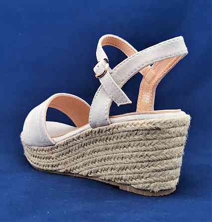 . Жіночі Сандалії Сірі Босоніжки на Танкетці Платформа Бежеві Літні (розміри: 36,37,38,39,40,41) — 32 Дніпро