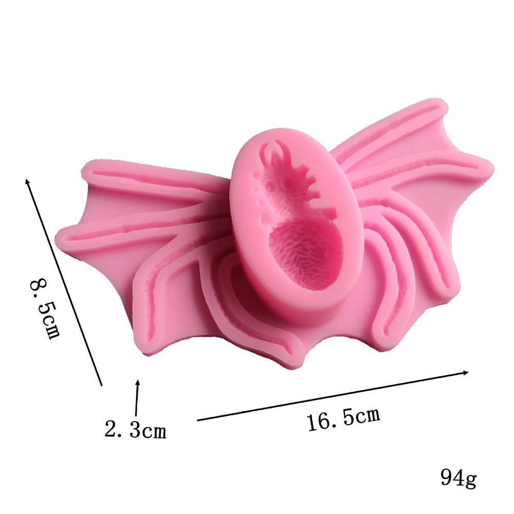 Молд силиконовый Паук 85 на 165 мм розовый Киев - изображение 2