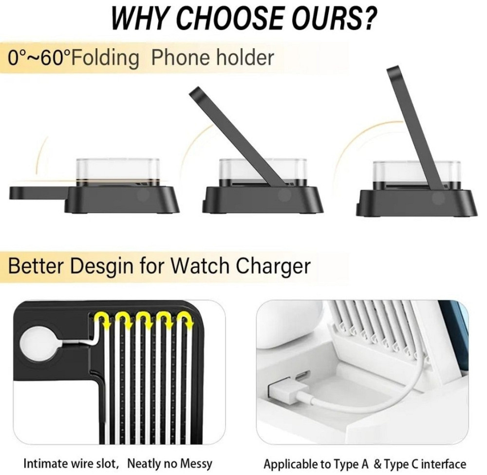 Безпроводная Зарядка : JYD WC164 , 4в1 Киев - изображение 7
