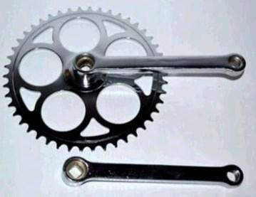 Зірка велосипедна (передня) 46T (+2 шатуни L-165mm, квадрат, хром) Мукачево - фото 1