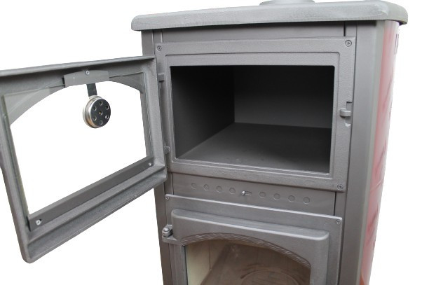 Піч-камін на дровах Bella Thalia Cucina бежева буржуйка з духовкою та варильною поверхнею 8 кВт до 60 м2 Сербія Тернопіль - фото 6