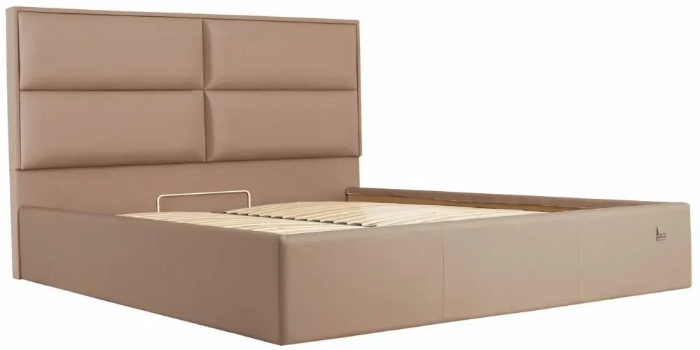 Кровать Двуспальная Sheffield Comfort 160 х 190 см Fly 2213 С подъемным механизмом и нишей для белья Светло-коричневый Киев - изображение 1