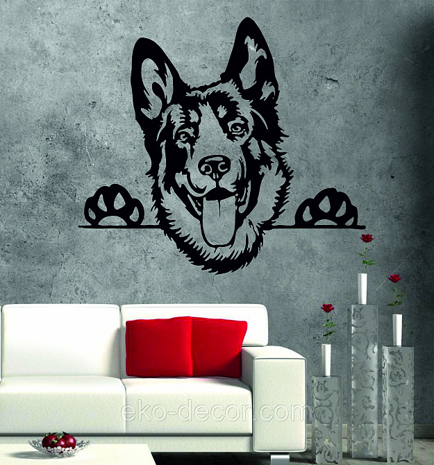 Декоративне настінне Панно «Вівчарка», Декор на стіну 90*80 см, Чорний Київ - фото 9