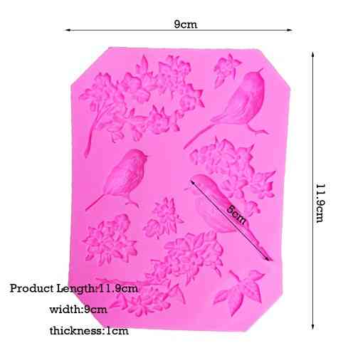 Молд силиконовый Птицы 119 на 90 см розовый Киев