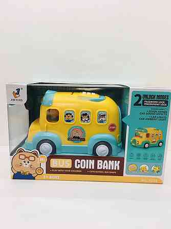 Сейф-скарбничка A-Toys Автобус звук /світло/ Жовтий (8118) Чернігів