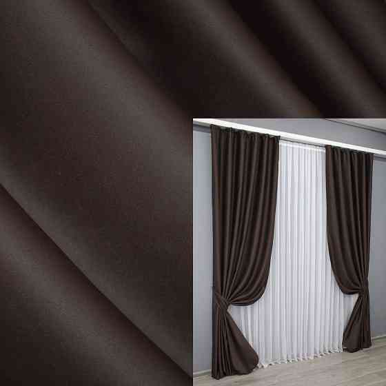 Комплект готовых штор VR-Textil Блэкаут Midnight № 1678ш Венге 150х290 см 2 шт (33-0562) Киев