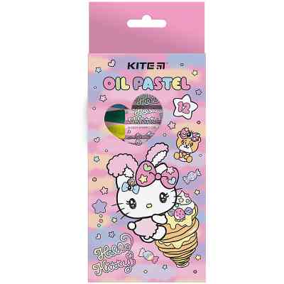 Пастель Kite масляная, 12 цветов Hello Kitty (HK24-071) Винница