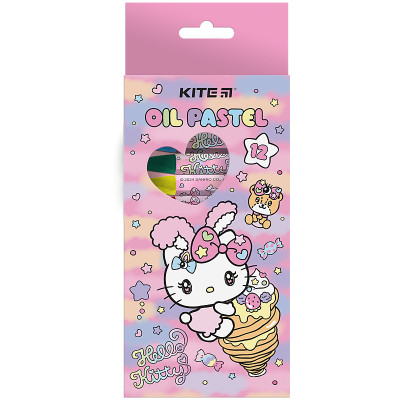 Пастель Kite масляна, 12 кольорів Hello Kitty (HK24-071) Вінниця - фото 1