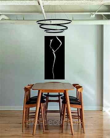 Декоративное настенное Панно «Женский Образ», Декор на стену 90*41 чс, Черный Киев