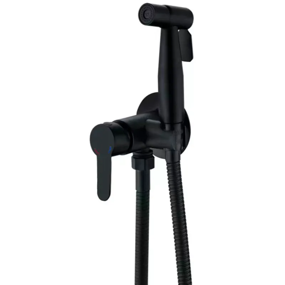 Смеситель для гигиенического душа Zerix DAX-333 Black с лейкой из нержавеющей стали SUS304 ZX4830 Харьков