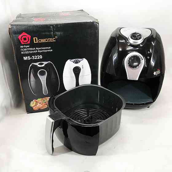 Безмасляна фритюрниця з таймером Domotec MS-3220 1300 Вт 4, 5 л, Фритюрниця смажити без олії VQ-71 Івано-Франківськ