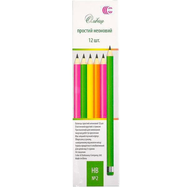 Набір олівців CR255-12 неоновий 12 штук Вінниця - фото 1