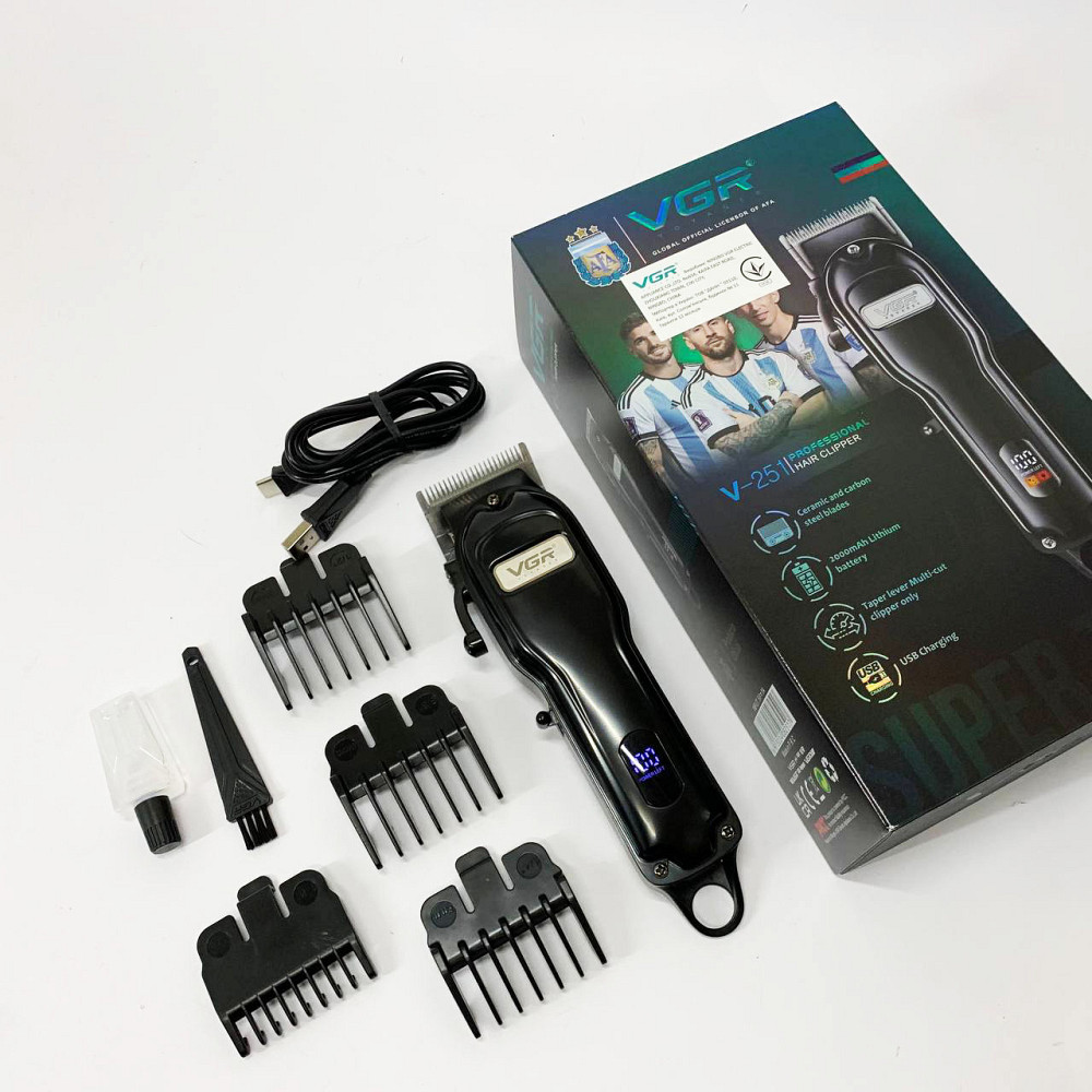 Профессиональная бритва-машинка для стрижки волос, Электрическая машинка с насадкой для бороды MD-95 Львов - изображение 1