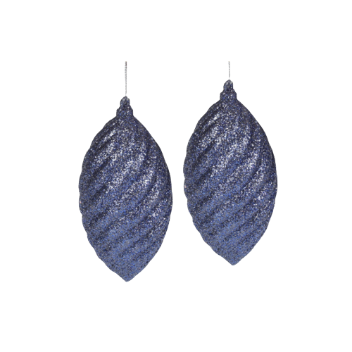 Набір ялинкових прикрас 2шт темно-синій глітер БОНА ДИ Житомир