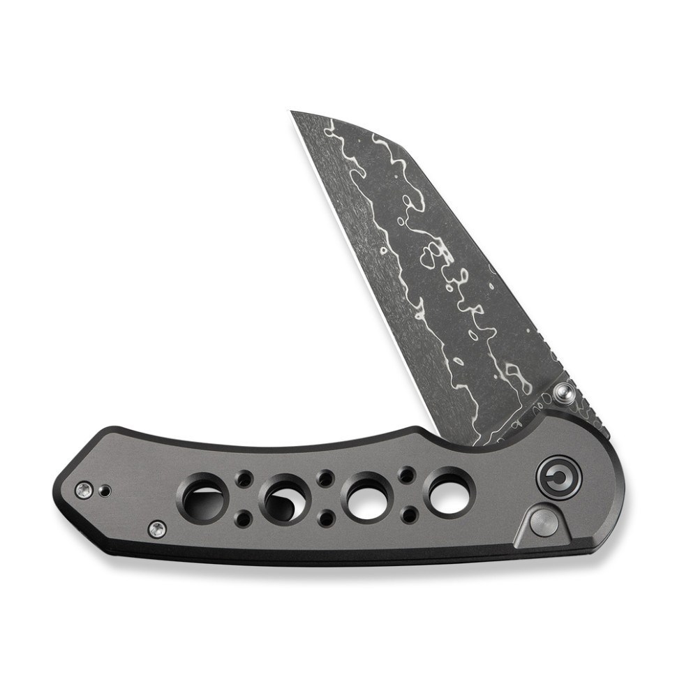 Нож складной туристический Civvi Pragma Prime, (8.9 см) Damascus / Aluminum серый Киев - изображение 3