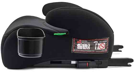 Бустер автокрісло Velano Primo i-Size 125-150 см Isofix + підсклянник Чорний Київ