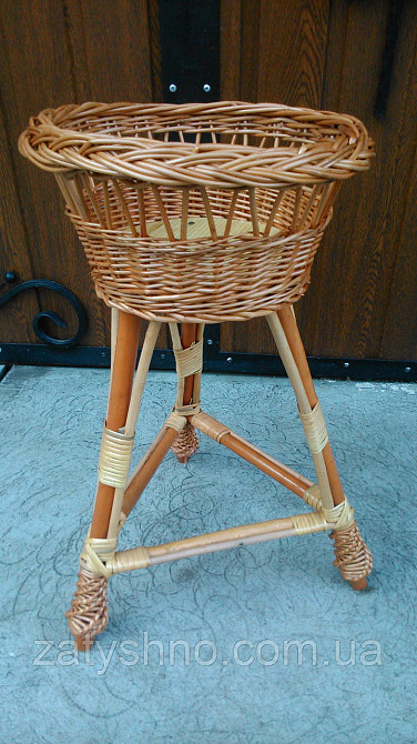 Подставка плетеная из лозы для цветка Киев - изображение 5