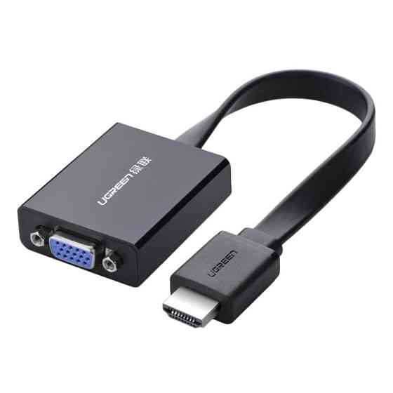 Адаптер Ugreen HDMI to VGA Converter MM103 40248 25см (Чорний) Николаев