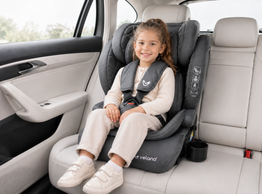 Автокресло VELANO Flexo i-Size 76–150 см, ISOFIX + Top Tether/ремень, grey Киев - изображение 5