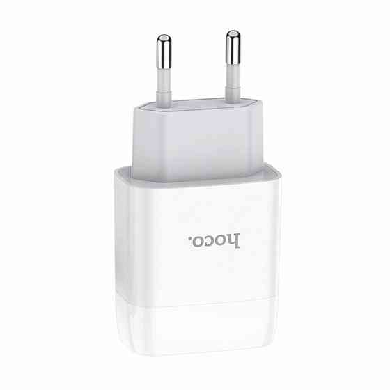 Сетевое зарядное устройство HOCO C72A Glorious single port charger, цвет белый 6931474712899 Одесса