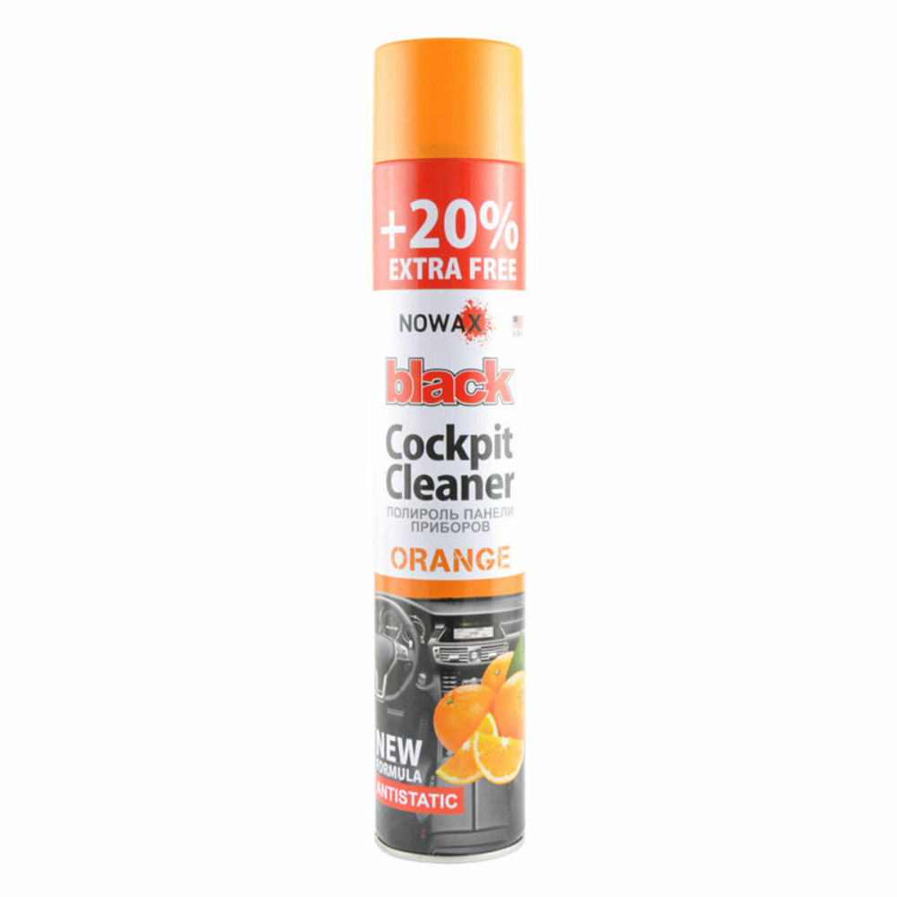 Поліроль для панелі приладів Nowax Cockpit Cleaner Spray Апельсин, 750мл Київ - фото 1