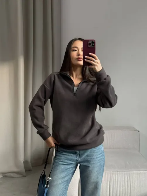 Женский флисовый теплый свитер на молнии Харьков - изображение 16