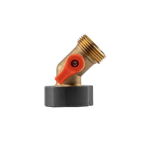 З'єднувач з краном РВ 3/4" вихід РЗ 3/4", BRASS SOFT, BR-S2232/45 Київ