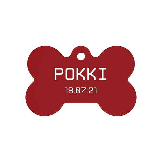 Адресник для собаки Red 30x20мм Київ