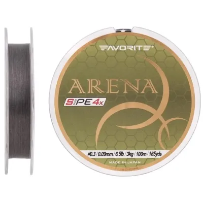 Шнур Favorite Arena PE 4x 100m 0.3/0.09mm 6.5lb/3kg Silver Gray (1693.10.94) Винница - изображение 2