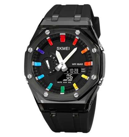 Годинники чоловічі спортивні Skmei 2100 (Чорні з чорним циферблатом) Вінниця