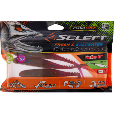 Силикон рыболовный Select Victim V-Tail 6" 900 (3 шт/уп) (1870.74.62) Винница - изображение 2