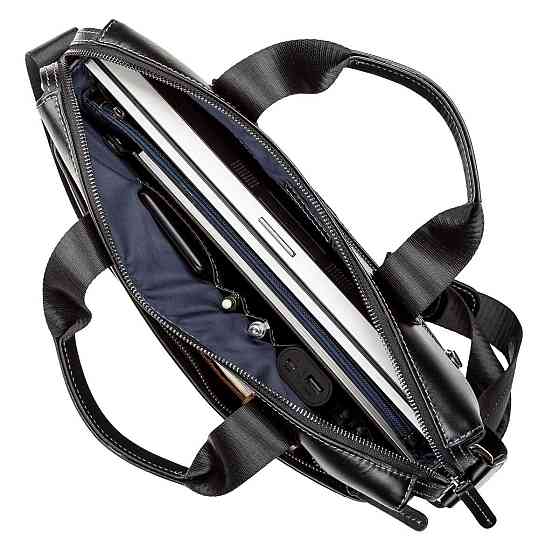 Сумка чоловіча шкіряна Чорна (SHVIGEL) Київ