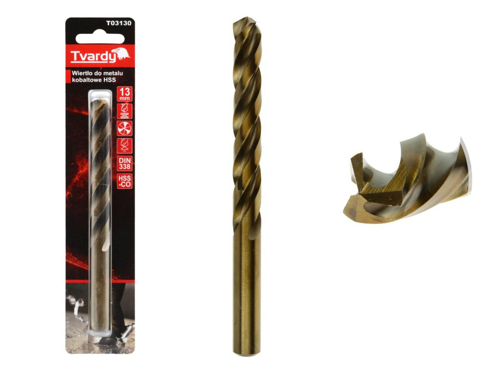 Свердло металу кобальтове "Tvardy" HSS-Co M35 (DIN338) діаметром  13,0мм Киев - изображение 1