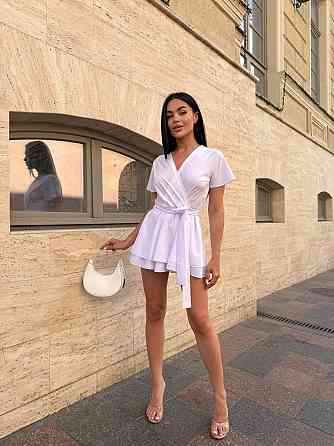 Женская романтическая вечерняя комбинезон-платье софт Белый, 48/52 Одесса