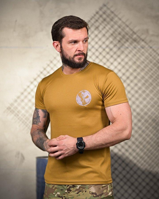 Тактическая потоотводящая футболка Palm coyot ПП4677 Одесса - изображение 6