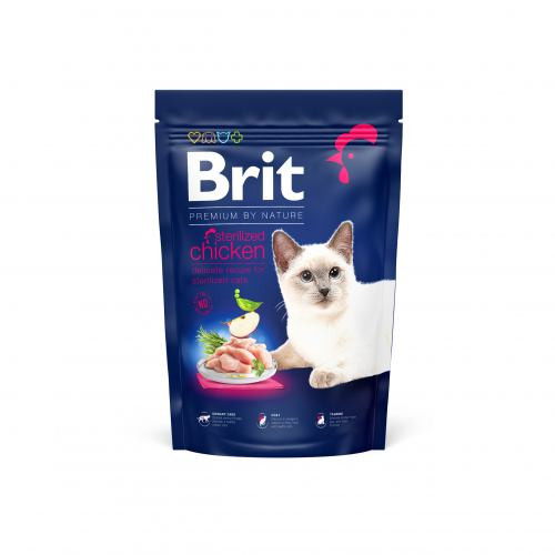 Корм сухой Brit Premium by Nature Cat Sterilised для стерилизованных кошек с курицей 1,5 кг Киев - изображение 1