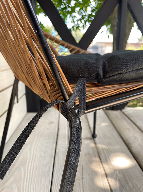 Подушка для стульев (38x38х5 см) круглая Decorator Мальмо цвет графитовый 84-181 Киев - изображение 8