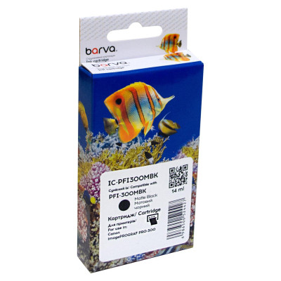 Картридж Barva Canon PFI-300MBK 4192C001 1750с matte black (IC-PFI300MBK) Винница - изображение 1