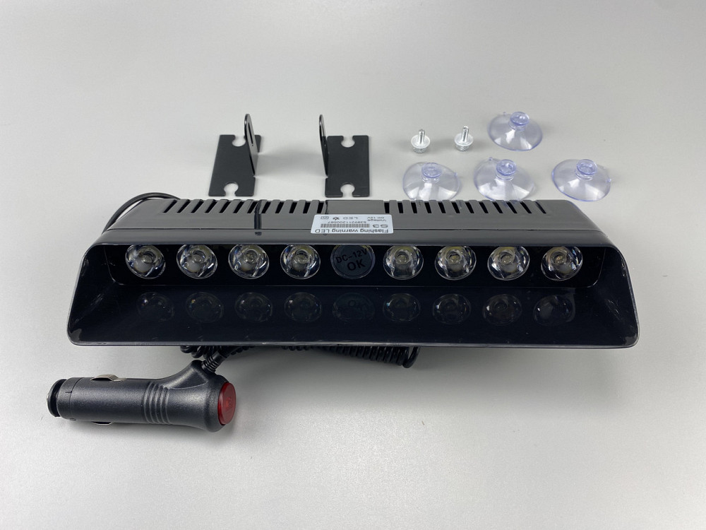 Маячок проблисковий світлодіодний білий спалах S3 (стробоскоп) 9-80V під скло автомобільна мигалка Мукачево - фото 9