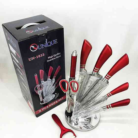 Професійні ножі для домашньої кухні UNIQUE, Набір хороших якісних кухонних ножів, Сталеві кухонні ножі OU-36 Івано-Франківськ