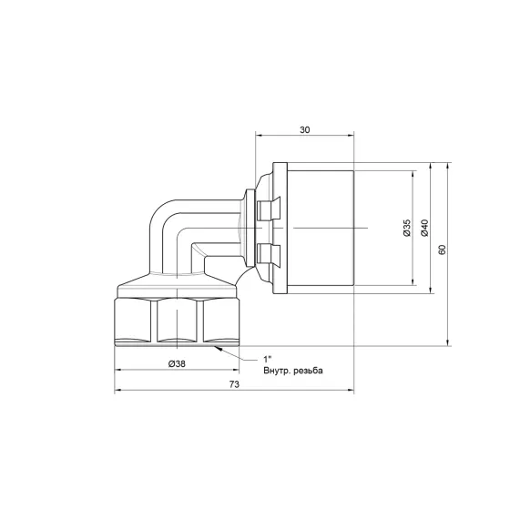 Куточок прес Icma 32х1" ВР No405 Київ