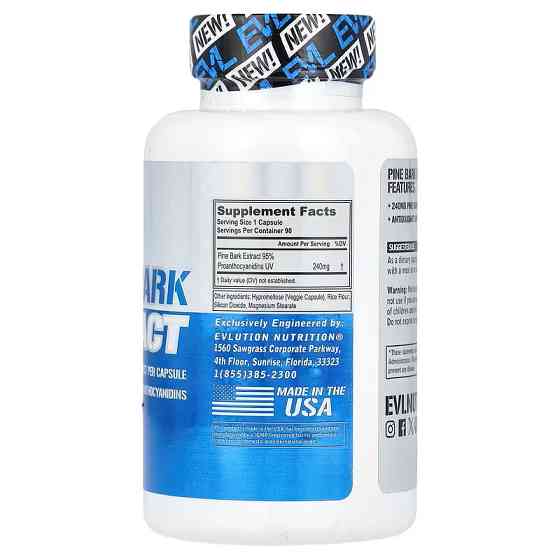 Екстракт соснової кори EVLution Nutrition Pine Bark Extract 90 капсул Луцьк