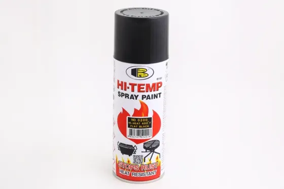 Краска аэрозольная температуростойкая 205° Bosny 400мл черный матовый Винница