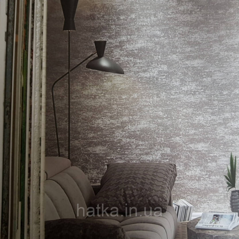 Обои виниловые на флизелине Marburg Imagine 0.53х10 штукатурка под бетон структурные серебристые молочные Киев - изображение 1